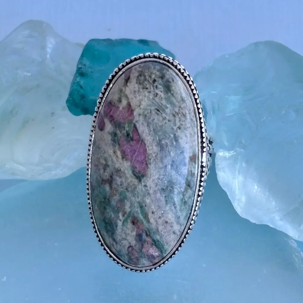 925 Sterling Ruby Zoisite Ring